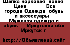 Шапка норковая, новая › Цена ­ 5 000 - Все города Одежда, обувь и аксессуары » Мужская одежда и обувь   . Иркутская обл.,Иркутск г.